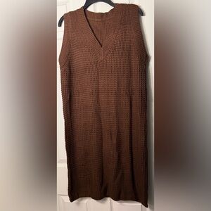 Brown Sleeveless Sweater